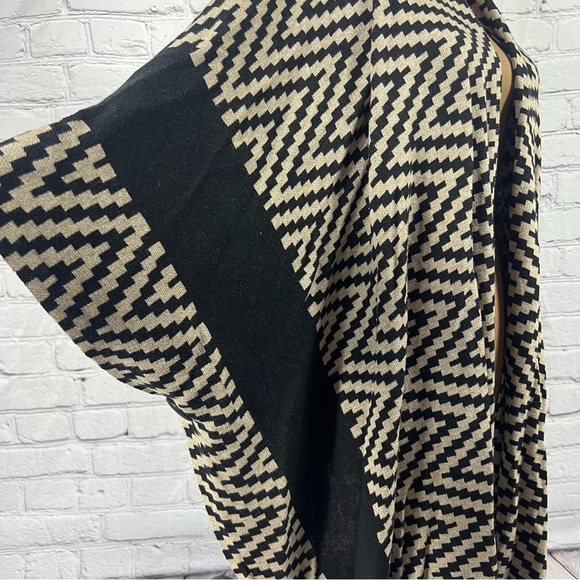 Brand New Joseph A. Black &‎ Tan Geometric Duster Cardigan (B6) - Picture 5 of 10